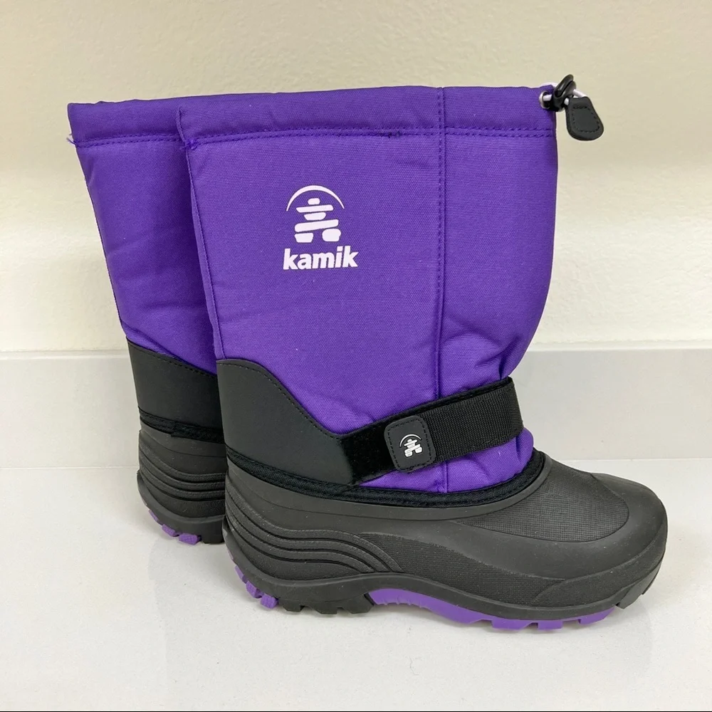 Kamik Rocket Pac Insulated Waterproof Violet Purple Girls Snow Boots NWOB Size 7